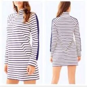 LILLY PULITZER | Skipper Coconut Coastal Shell Navy Blue/White Dress Women’s XS